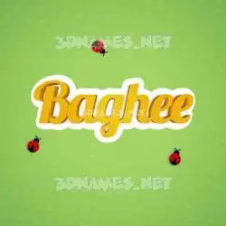 baghee in Ladybugs style - 3D name wallpaper