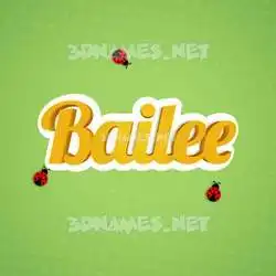 bailee in Ladybugs style - 3D name wallpaper