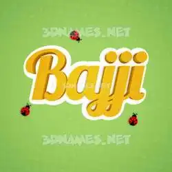 bajji in Ladybugs style - 3D name wallpaper