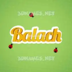 balach in Ladybugs style - 3D name wallpaper