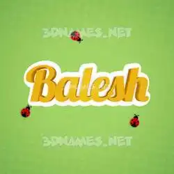balesh in Ladybugs style - 3D name wallpaper