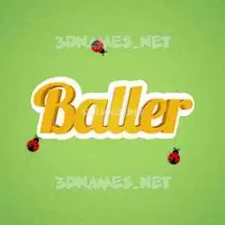 baller in Ladybugs style - 3D name wallpaper