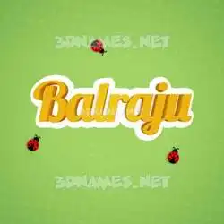 balraju in Ladybugs style - 3D name wallpaper