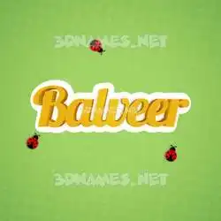 balveer in Ladybugs style - 3D name wallpaper