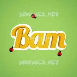 bam in Ladybugs style - 3D name wallpaper