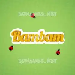 bambam in Ladybugs style - 3D name wallpaper