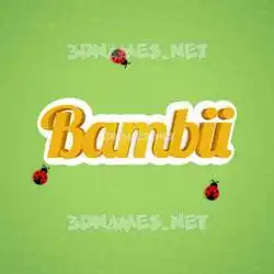 bambii in Ladybugs style - 3D name wallpaper