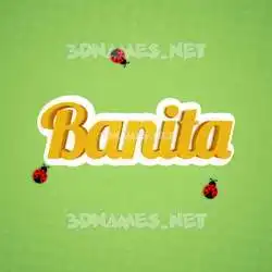 banita in Ladybugs style - 3D name wallpaper