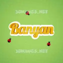 banyan in Ladybugs style - 3D name wallpaper