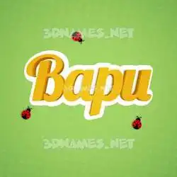 bapu in Ladybugs style - 3D name wallpaper