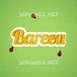 bareea in Ladybugs style - 3D name wallpaper