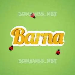 barna in Ladybugs style - 3D name wallpaper