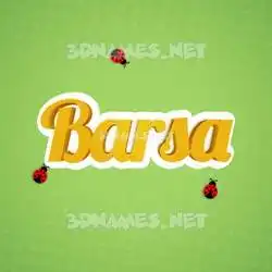 barsa in Ladybugs style - 3D name wallpaper