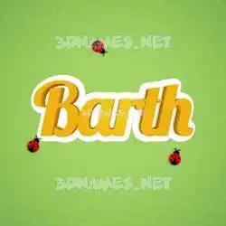 barth in Ladybugs style - 3D name wallpaper