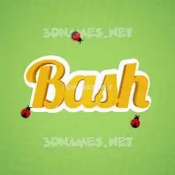 bash in Ladybugs style - 3D name wallpaper