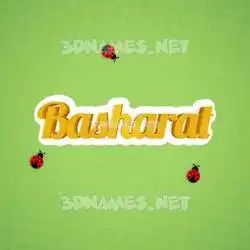 basharat in Ladybugs style - 3D name wallpaper