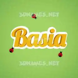 basia in Ladybugs style - 3D name wallpaper