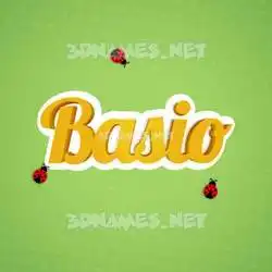 basio in Ladybugs style - 3D name wallpaper