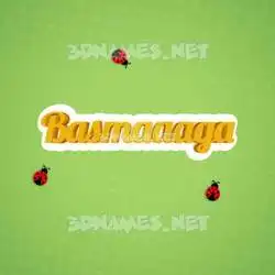 basmaaaga in Ladybugs style - 3D name wallpaper