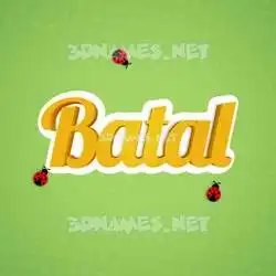 batal in Ladybugs style - 3D name wallpaper