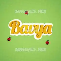 bavya in Ladybugs style - 3D name wallpaper