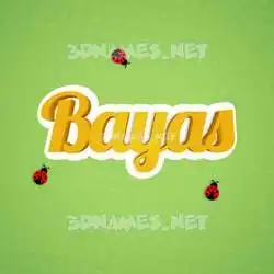 bayas in Ladybugs style - 3D name wallpaper