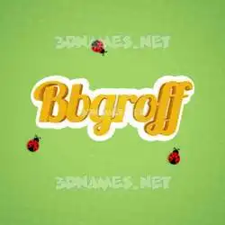 bbgroff in Ladybugs style - 3D name wallpaper