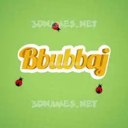 bbubbaj in Ladybugs style - 3D name wallpaper