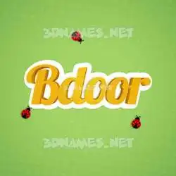 bdoor in Ladybugs style - 3D name wallpaper
