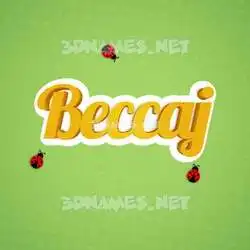 beccaj in Ladybugs style - 3D name wallpaper