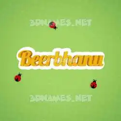 beerbhanu in Ladybugs style - 3D name wallpaper