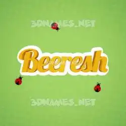 beeresh in Ladybugs style - 3D name wallpaper