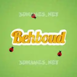 behboud in Ladybugs style - 3D name wallpaper