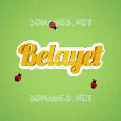 belayet in Ladybugs style - 3D name wallpaper