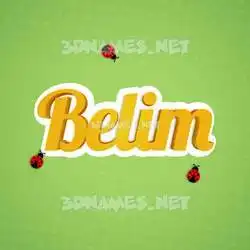 belim in Ladybugs style - 3D name wallpaper