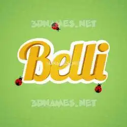 belli in Ladybugs style - 3D name wallpaper