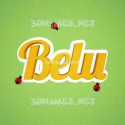 belu in Ladybugs style - 3D name wallpaper