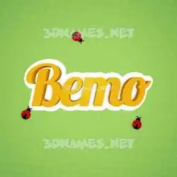 bemo in Ladybugs style - 3D name wallpaper