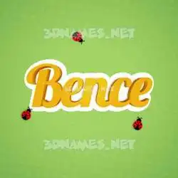 bence in Ladybugs style - 3D name wallpaper