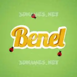 benel in Ladybugs style - 3D name wallpaper