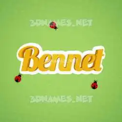 bennet in Ladybugs style - 3D name wallpaper