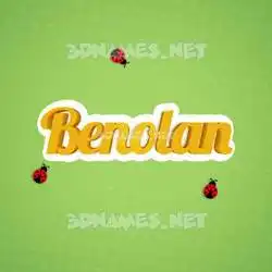 benolan in Ladybugs style - 3D name wallpaper