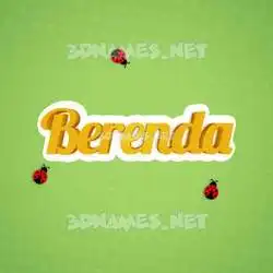 berenda in Ladybugs style - 3D name wallpaper