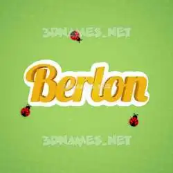 berlon in Ladybugs style - 3D name wallpaper