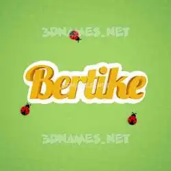 bertike in Ladybugs style - 3D name wallpaper