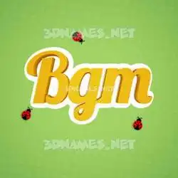 bgm in Ladybugs style - 3D name wallpaper