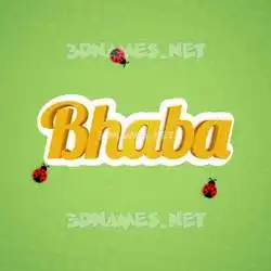 bhaba in Ladybugs style - 3D name wallpaper