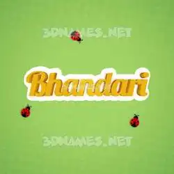 bhandari in Ladybugs style - 3D name wallpaper