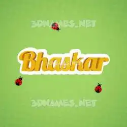 bhaskar in Ladybugs style - 3D name wallpaper