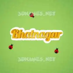bhatnagar in Ladybugs style - 3D name wallpaper